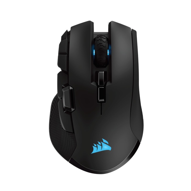 Corsair IRONCLAW RGB souris Droitier RF Wireless + Bluetooth + USB Type-A Optique 18000 DPI