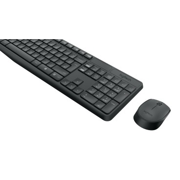 Logitech MK235 Wireless Keyboard and Mouse Combo clavier USB QWERTY US International Gris