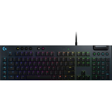 Logitech G G815 LIGHTSYNC RGB Mechanical Gaming Keyboard – GL Clicky clavier USB AZERTY Français Charbon