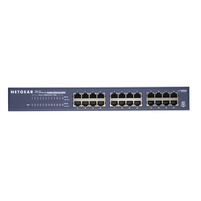 NETGEAR 24-port Gigabit Rack Mountable Network Switch Non-géré Bleu
