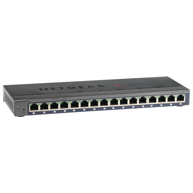 NETGEAR GS116E Géré L2 Gigabit Ethernet (10 100 1000) Noir
