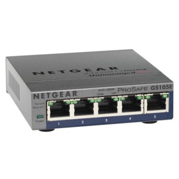 NETGEAR 5-Port ProSAFE Gigabit PoE Plus Non-géré L2 Gigabit Ethernet (10 100 1000) Connexion Ethernet, supportant