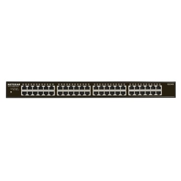 NETGEAR GS348 Non-géré Gigabit Ethernet (10 100 1000) 1U Noir