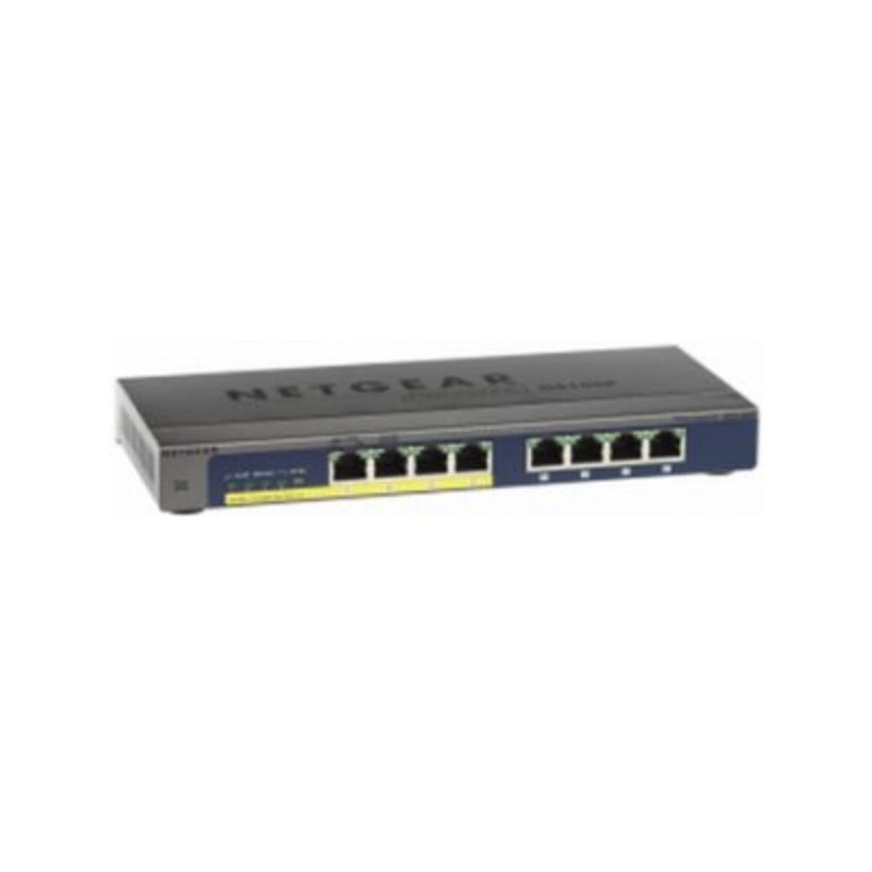 NETGEAR GS108PP Non-géré Gigabit Ethernet (10 100 1000) Connexion Ethernet, supportant l'alimentation via ce port (PoE) Noir