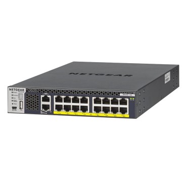 NETGEAR M4300-16X Géré L3 10G Ethernet (100 1000 10000) Connexion Ethernet, supportant l'alimentation via ce port (PoE) 1U Noir