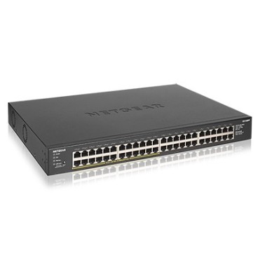 NETGEAR GS348PP Non-géré Gigabit Ethernet (10 100 1000) Connexion Ethernet, supportant l'alimentation via ce port (PoE) Noir