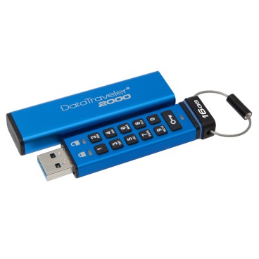 Kingston Technology DataTraveler 2000 16GB lecteur USB flash 16 Go USB Type-A 3.2 Gen 1 (3.1 Gen 1) Bleu
