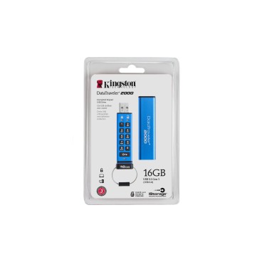 Kingston Technology DataTraveler 2000 16GB lecteur USB flash 16 Go USB Type-A 3.2 Gen 1 (3.1 Gen 1) Bleu