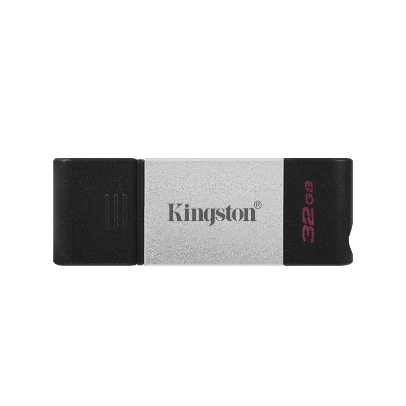 Kingston Technology DataTraveler 80 lecteur USB flash 32 Go USB Type-C 3.2 Gen 1 (3.1 Gen 1) Noir, Argent