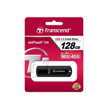 Transcend JetFlash 700 lecteur USB flash 128 Go USB Type-A 3.2 Gen 1 (3.1 Gen 1) Noir