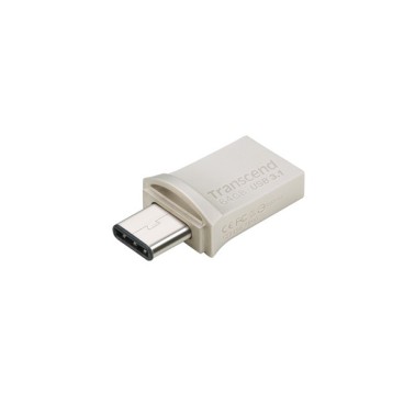 Transcend JetFlash 890 64GB lecteur USB flash 64 Go USB Type-A   USB Type-C 3.2 Gen 1 (3.1 Gen 1) Noir, Argent