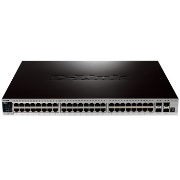 D-Link DGS-3420-52P commutateur réseau Géré L2 Connexion Ethernet, supportant l'alimentation via ce port (PoE) Noir
