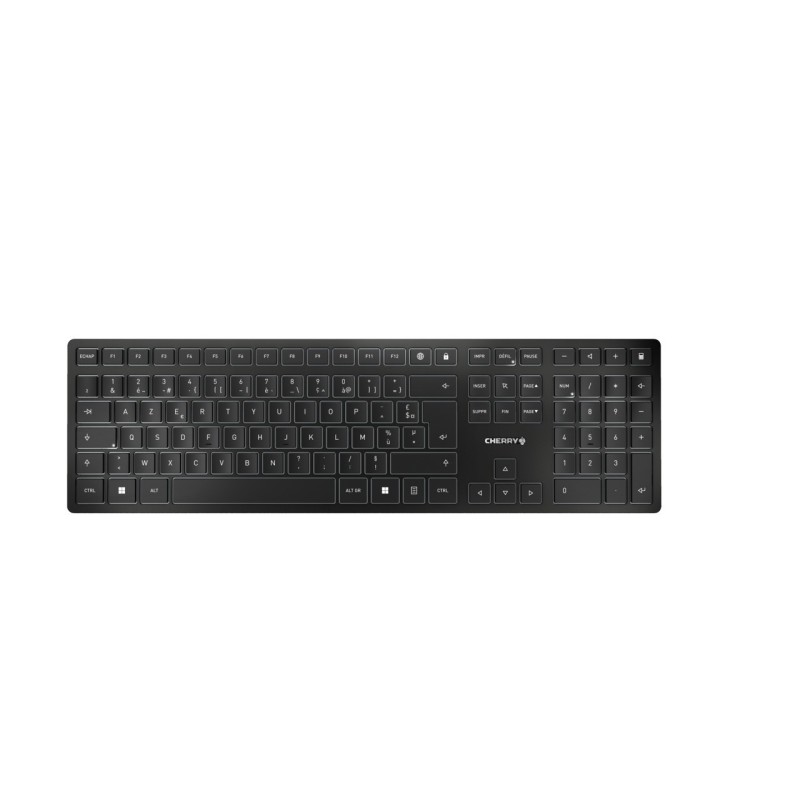 CHERRY KW 9100 SLIM clavier Universel RF sans fil + Bluetooth AZERTY Français Noir