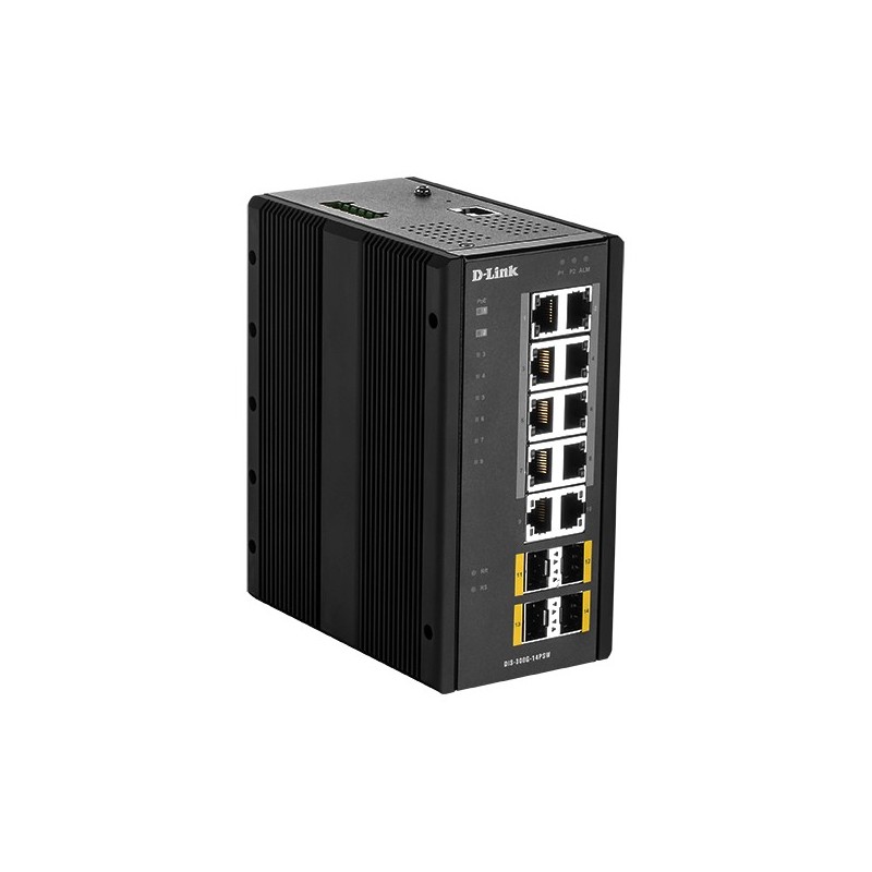 D-Link DIS‑300G‑14PSW Géré L2 Gigabit Ethernet (10 100 1000) Connexion Ethernet, supportant l'alimentation via ce port (PoE)