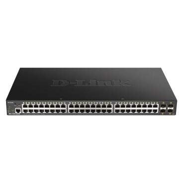 D-Link DGS-1250-52XMP commutateur réseau Géré L3 Aucun Connexion Ethernet, supportant l'alimentation via ce port (PoE) Noir