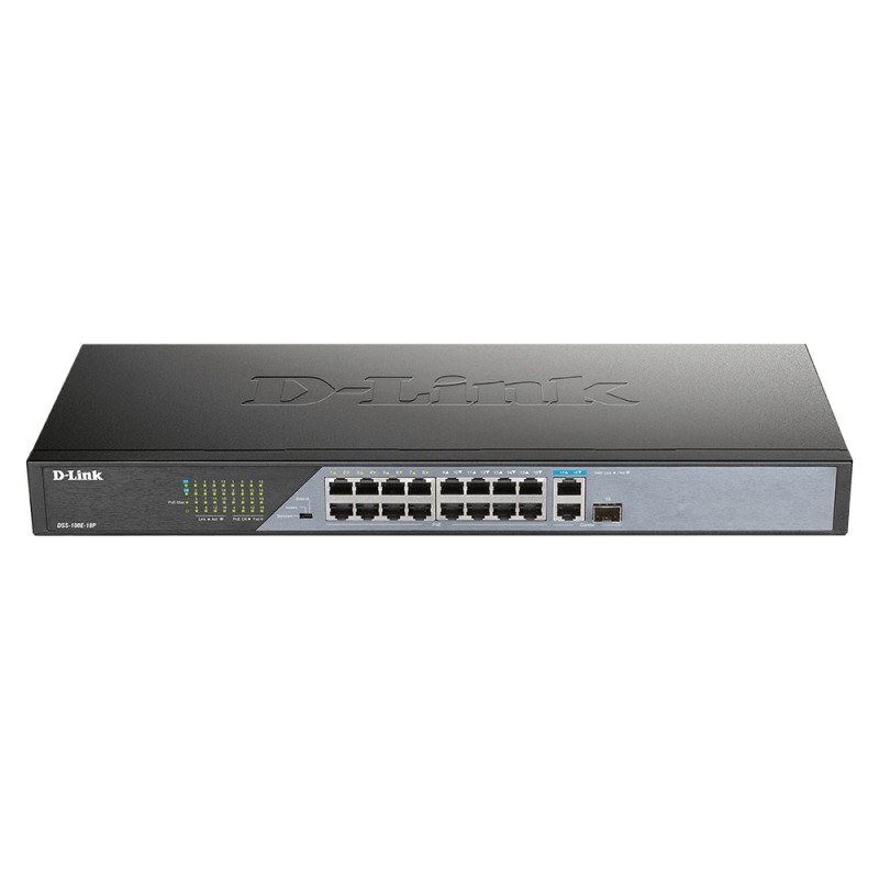 D-Link DSS-100E-18P commutateur réseau Non-géré Fast Ethernet (10 100) Connexion Ethernet, supportant l'alimentation via ce