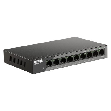 D-Link DSS-100E-9P commutateur réseau Non-géré Fast Ethernet (10 100) Connexion Ethernet, supportant l'alimentation via ce port