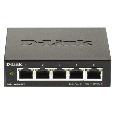 D-Link DGS-1100-05V2 commutateur réseau Géré Gigabit Ethernet (10 100 1000) Noir