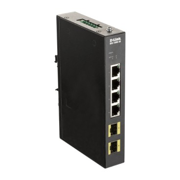 D-Link DIS-100G-6S commutateur réseau Géré Gigabit Ethernet (10 100 1000) Noir