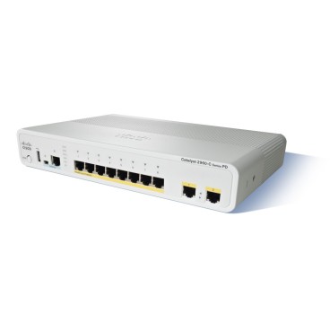 Cisco Catalyst WS-C2960CPD-8TT-L commutateur réseau Géré L2 Fast Ethernet (10 100) Blanc