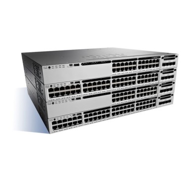 Cisco Catalyst WS-C3850-24U-E commutateur réseau Géré Gigabit Ethernet (10 100 1000) Noir, Gris