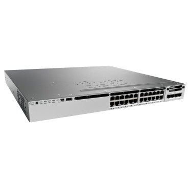 Cisco Catalyst WS-C3850-24T-L commutateur réseau Géré L3 Gigabit Ethernet (10 100 1000) Noir, Gris