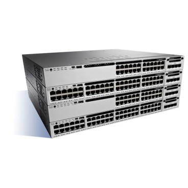 Cisco Catalyst WS-C3850-24P-L commutateur réseau Géré Connexion Ethernet, supportant l'alimentation via ce port (PoE) Noir, Gris