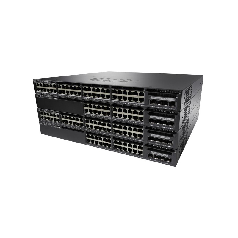 Cisco Catalyst WS-C3650-24TS-S commutateur réseau Géré L3 Gigabit Ethernet (10 100 1000) 1U Noir