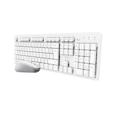 Trust Ody II Wireless clavier Souris incluse maison bureau RF sans fil AZERTY Français Blanc