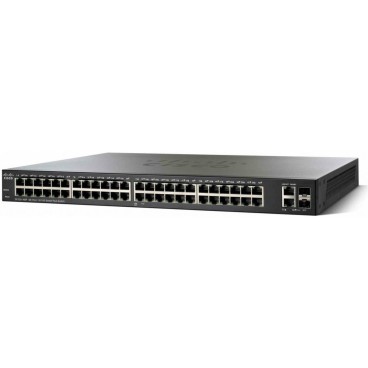Cisco SF350-48P Géré L2 L3 Fast Ethernet (10 100) Connexion Ethernet, supportant l'alimentation via ce port (PoE) Noir