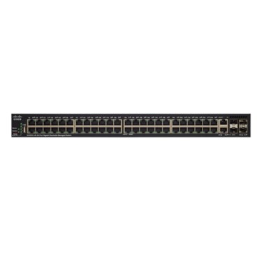 Cisco SG350X-48P Géré L3 Gigabit Ethernet (10 100 1000) Connexion Ethernet, supportant l'alimentation via ce port (PoE) 1U Noir