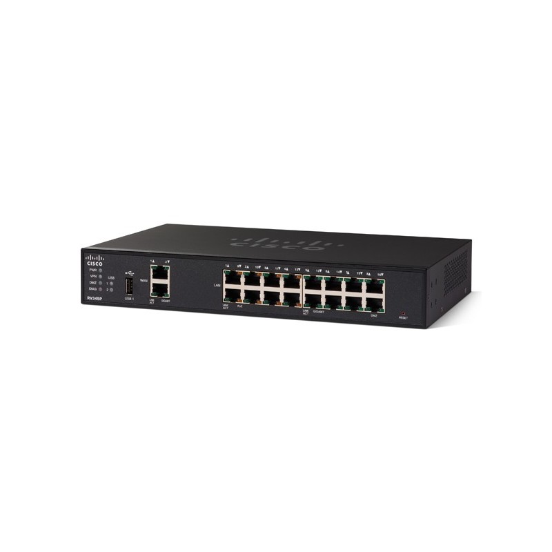Cisco RV345P Routeur connecté Noir