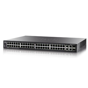 Cisco SG350-52P Géré L3 Gigabit Ethernet (10 100 1000) Connexion Ethernet, supportant l'alimentation via ce port (PoE) 1U Noir