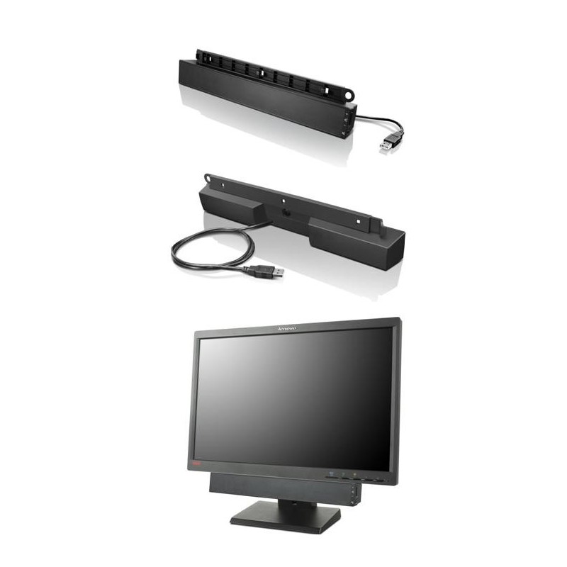 Lenovo USB Soundbar Noir 2.0 canaux 2,5 W