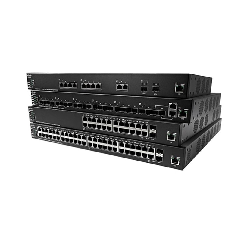 Cisco SX350X-52-K9-EU commutateur réseau Géré L2 L3 10G Ethernet (100 1000 10000) Noir