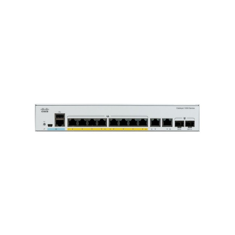 Cisco Catalyst C1000-8P-2G-L commutateur réseau Géré L2 Gigabit Ethernet (10 100 1000) Connexion Ethernet, supportant