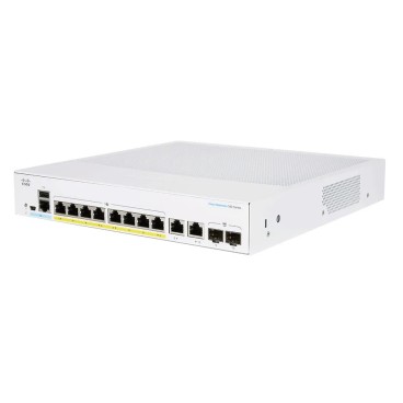 Cisco CBS250-8PP-E-2G-EU commutateur réseau Géré L2 L3 Gigabit Ethernet (10 100 1000) Argent