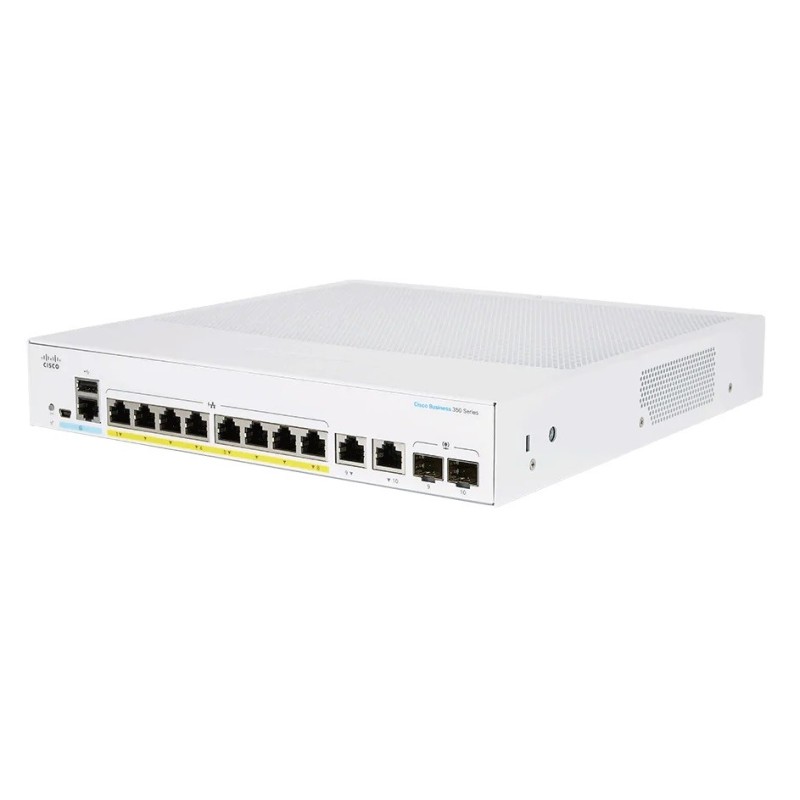 Cisco CBS250-8FP-E-2G-EU commutateur réseau Géré L2 L3 Gigabit Ethernet (10 100 1000) Argent