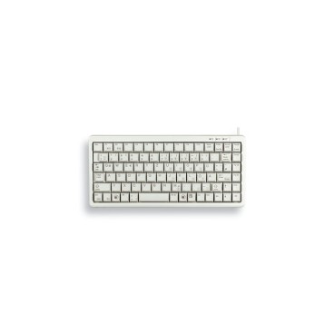 CHERRY G84-4100 COMPACT KEYBOARD Clavier filaire miniature, USB PS2, gris clair, AZERTY - FR