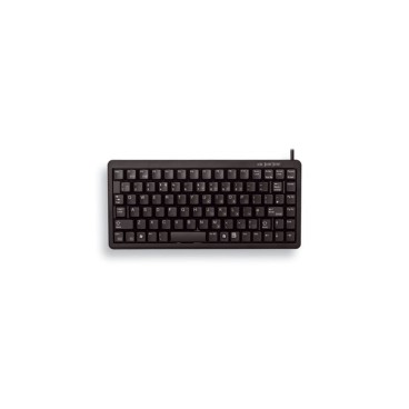 CHERRY G84-4100 COMPACT KEYBOARD Clavier filaire miniature, USB PS2, noir, AZERTY - FR
