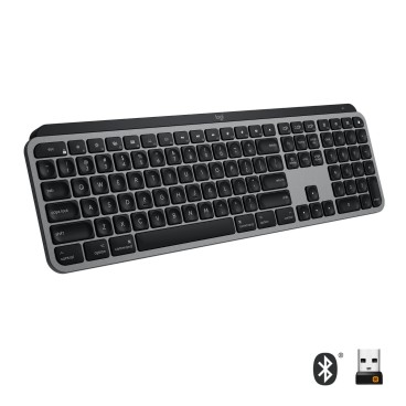 Logitech MX Keys for Mac Advanced Wireless Illuminated Keyboard clavier RF sans fil + Bluetooth AZERTY Français Gris