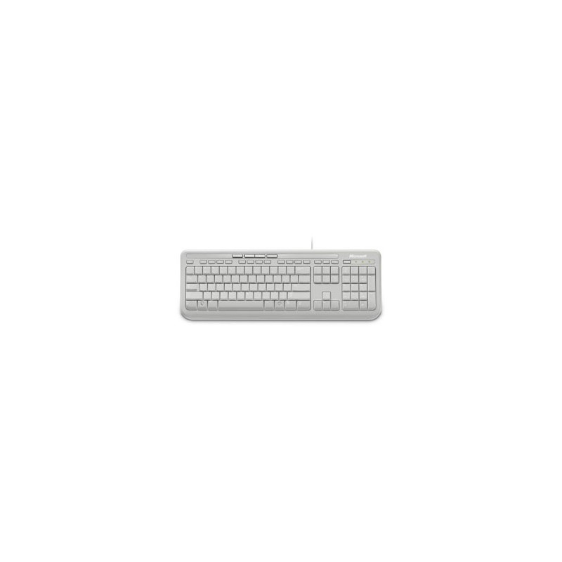 Microsoft Wired Keyboard 600 clavier USB Blanc