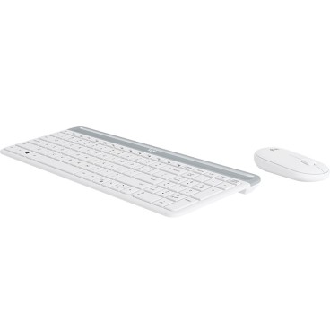 Logitech Slim Wireless Keyboard and Mouse Combo MK470 clavier RF sans fil AZERTY Français Blanc