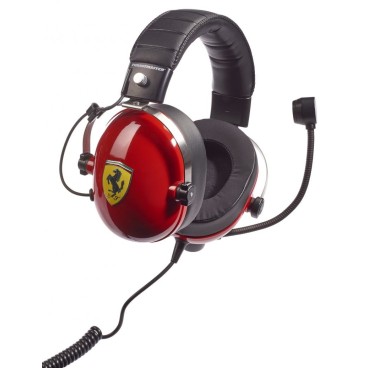 Thrustmaster New! T.Racing Scuderia Ferrari Edition Casque Avec fil Arceau Jouer Noir, Rouge