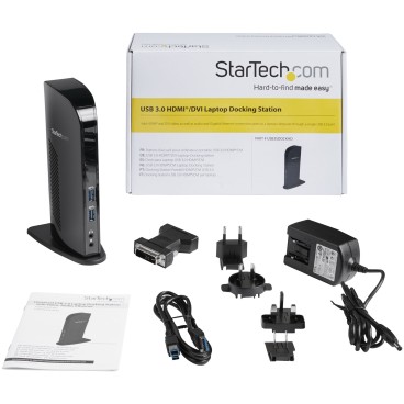 StarTech.com Station d'accueil USB 3.0 double affichage pour PC portable - Réplicateur de ports HDMI et DVI
