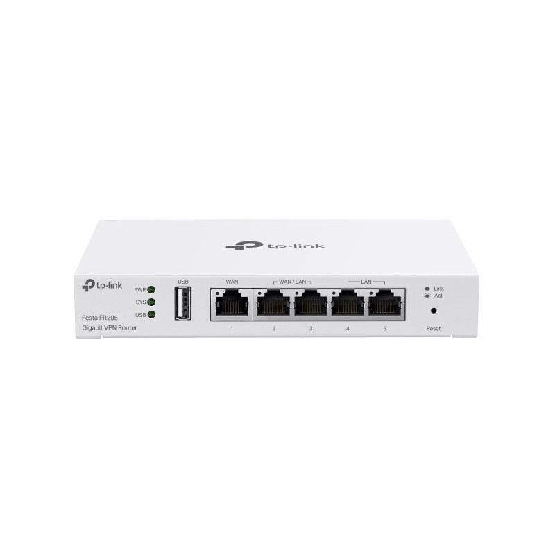 TP-Link Festa FR205 Routeur connecté 10 Gigabit Ethernet, 100 Gigabit Ethernet, Gigabit Ethernet Blanc