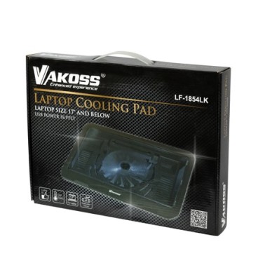 Vakoss LF-1854LK système de refroidissement pour ordinateurs portables 43,2 cm (17") Noir