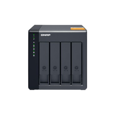 QNAP TL-D400S Boîtier de disques de stockage Boîtier disque dur SSD Noir, Gris 2.5 3.5"