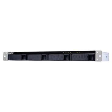 QNAP TL-R400S Boîtier de disques de stockage Boîtier disque dur SSD Noir, Gris 2.5 3.5"