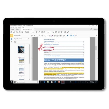 Microsoft Surface Go 64 Go 25,4 cm (10") Intel® Pentium® 4 Go Wi-Fi 5 (802.11ac) Windows 10 Pro Argent